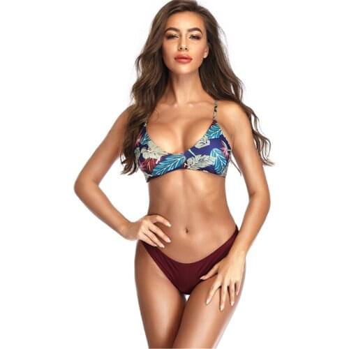 2021 Sexy Women High Waist Bikini Swimsuit Swimwear Female Bandeau Thong Brazilian Biquini Bikini Set Bathing Suit Bather