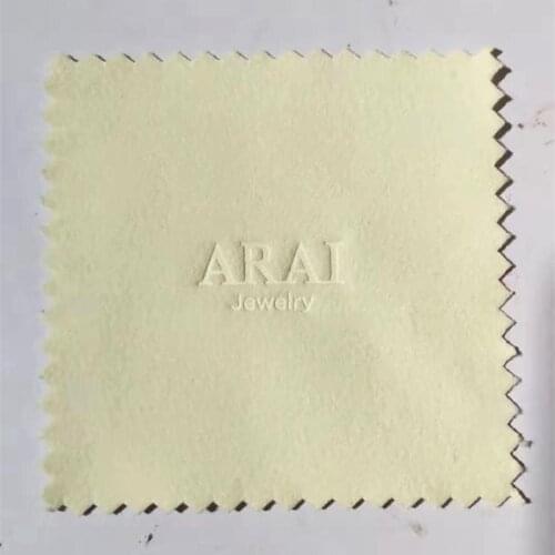 300-1000pcs 8x8cm custom embossed Logo print Jewelry Cleaning Polishing Cloth Brass Polisher for Platinum Silver Gold Cleaner