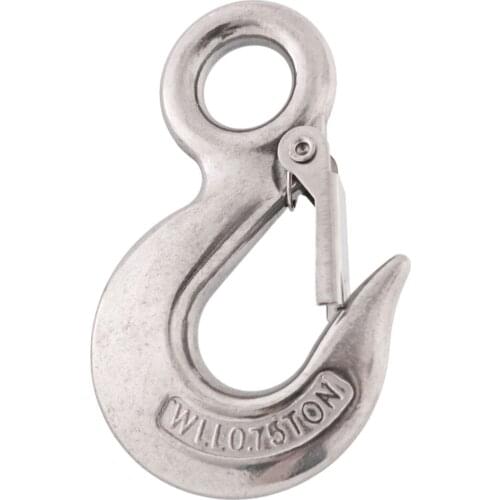 304 Stainless Steel American Type Marine Heavy Duty Trigger Round Eye Lifting Snap Hook 750KG Working Load Limit