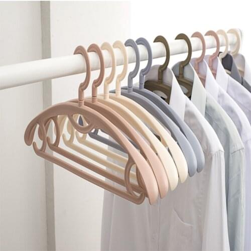 42cm 10 pcs/lot Adult Clothes Hangers Non-slip Coat Rack Plastic Bed Sheet Hanging Traceless Suit Hanger