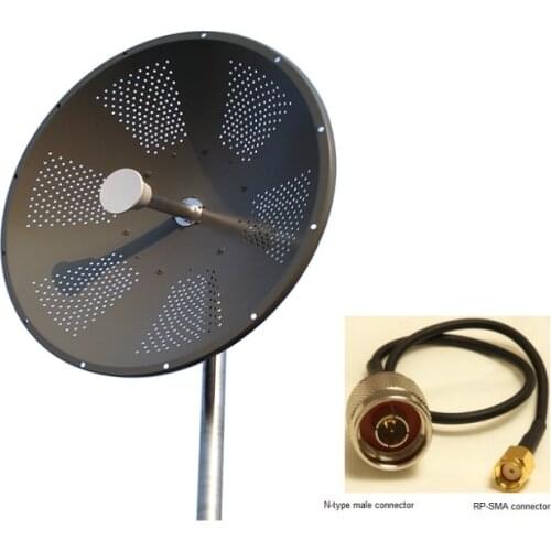5.8GHz 30dBi Wifi Parabolic Antenna with Cable