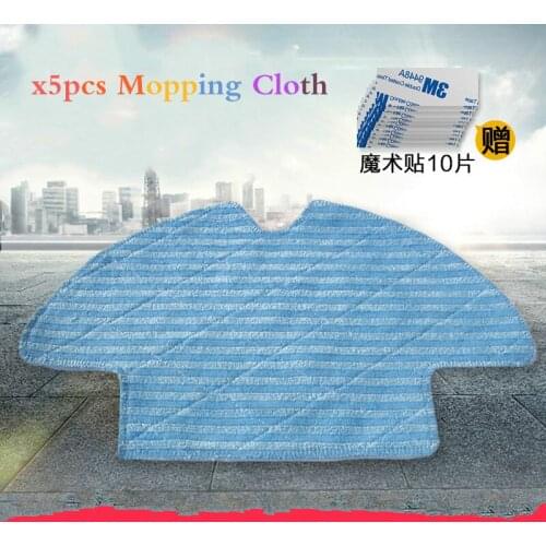 5 pcs Washable Reusable Replacement Microfiber Mopping Cloth For haier Robot T320 T321 T325 Series Robotic