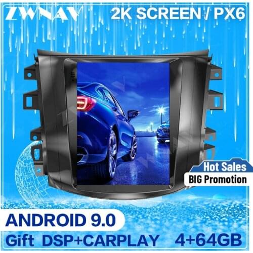 Tesla screen Android 9.0 Car Multimedia Player For Nissan Navara 2017 car GPS Navigation Auto video audio radio stereo head unit