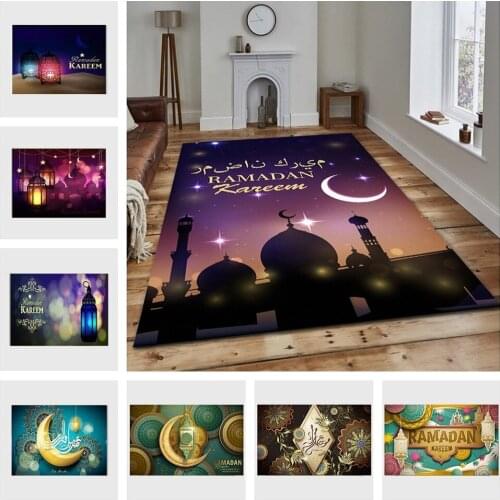 Middle East Arab Islamism Ramadan Festival Dream Lighthouse Printed Carpets Rugs For Bedroom Living Room Kitchen Floor Mat