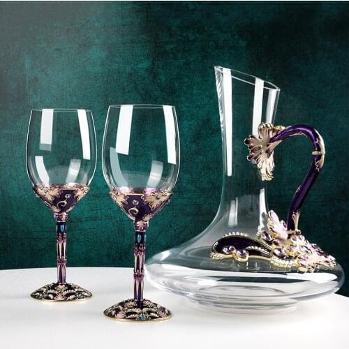 Wine glass stemware decanter set lead-free crystal glass wine cup Wedding Party wine glass Bar Restaurant Home Tools