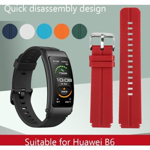 Huawei B6 Wristband Sports Silicone Strap With Mens And Womens Sports Smart B3 Black Red Rubber Bracelet
