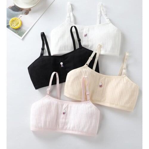 40 Pcs/Lot Girls Brassiere Underwear Cotton Kids Bra Adolescente Girls Training Bras Teenage Girl Tank Crop