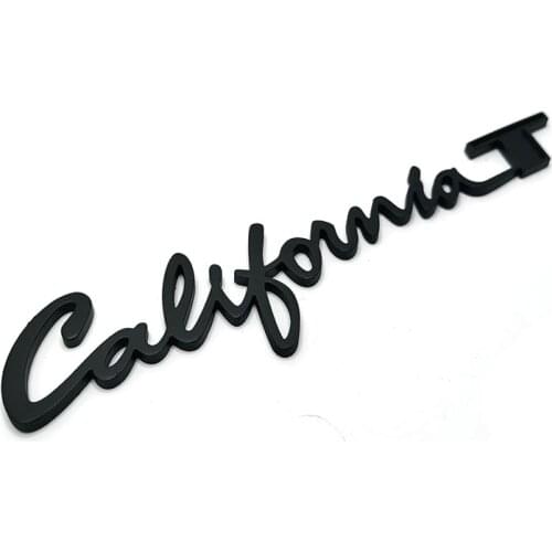 California T Badge Decor , Trunk Logo Letter Rear Car Emblems for Ferrari