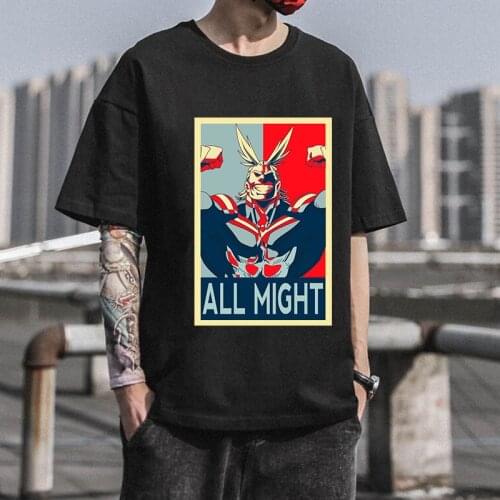 All Might My Hero Academia ALL Might T Shirt Poster Printed New Tops T Shirt 2020 Japanese Anime Tshirt Hero
