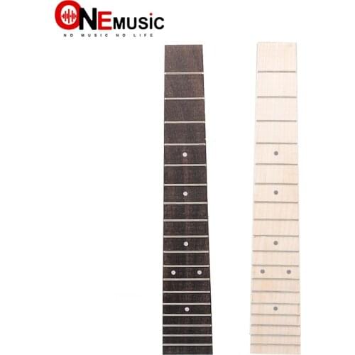 Maple Fretboard Rosewood Ukulele Fingerboard for 26 Inch Tenor Ukulele with 3mm Dot 18 Fret Fretboard UK Parts