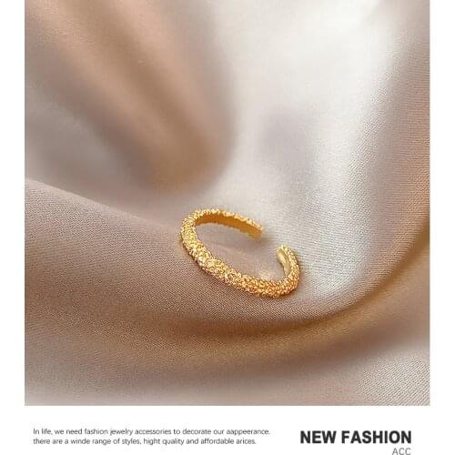 Retro Frosted Opening Female Index Finger Ring Ins Youtuber Simple Special-Interest Design