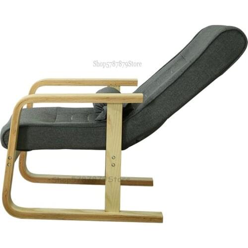 Multifunctional solid wood leisure elderly chair backrest chair with armrest elderly folding chair home lunch break sofa
