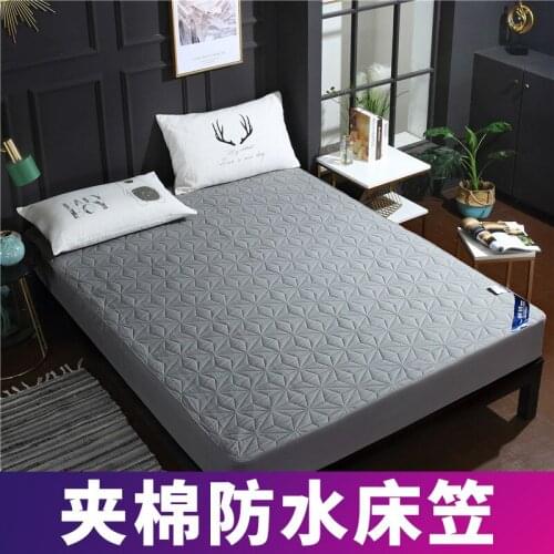 New Sewing Solid Color Baby Cotton Waterproof and Urine-proof Mite-proof and Dust-proof Bedspread Protective Cover Bed Spreads