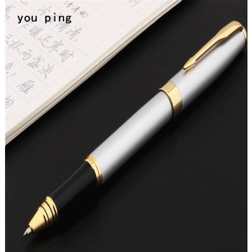 Luxury pen high quality 047 Silver Business office Rollerball Pen New School student stationery Supplies Ballpoint Pens