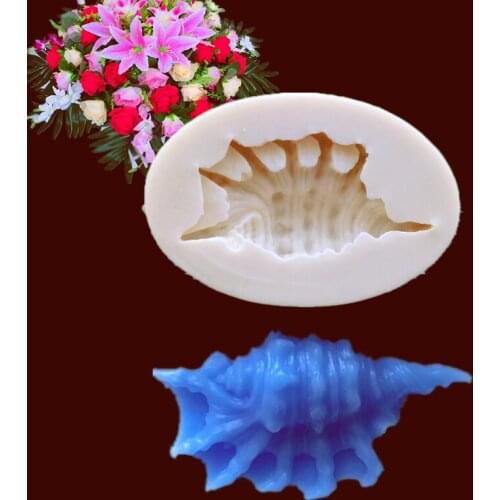 Conch silicone mold DIY cake decoration tool chocolate fondant baking mold household kitchen supplies resin silicone crafts KLM