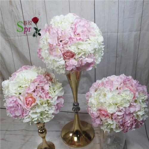 SPR !Free shipping!4pcs/lot wedding road lead artificial flower ball wedding table flowers centerpiece flower balls decoration