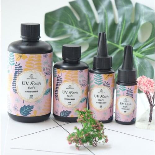 UV Resin Clear Soft Type Ultraviolet Solidify Resin Crafts for DIY Jewelry Mold AIC88