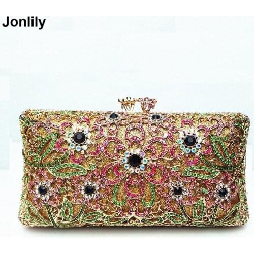 Evening Clutch Bag For Women Rhinestone Crystal Clutch Evening Purse China Handmade Bridal Purse LI-1578