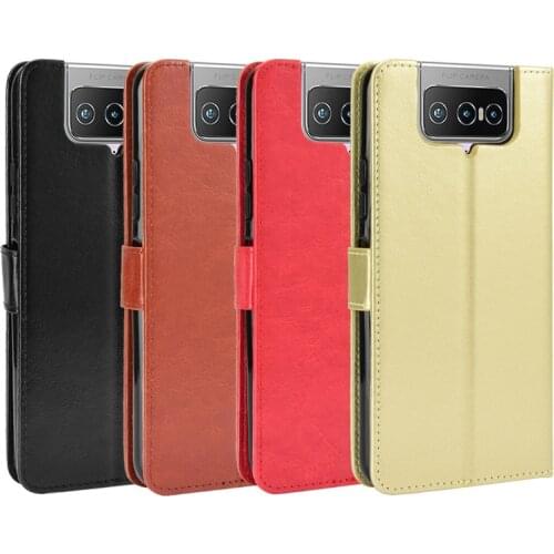 ZenFone 8 Flip Case Vintage Business Leather Cover Anti-lost Capa Full Card Slot Stand Holder Coque for Asus ZenFone 8 Flip Para