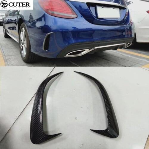 W205 C300 sedan Carbon Fiber Auto Car rear Carbon Fiber Side Fender Air Vents Trim Fender for Benz W205 car body kit 15-18