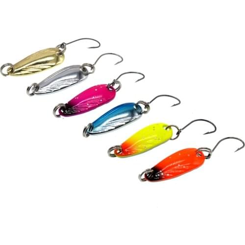 Wldslure 6Pcs/Lot 2.8cm 2.5g Metal Spinner Spoon Fishing Lure Spinner Hard Baits