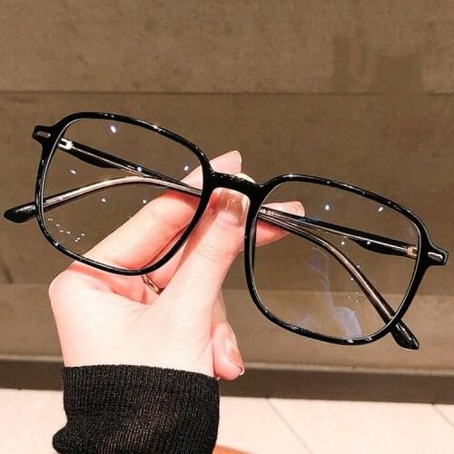 Woman anti-blue light rice nail fashion glasses frame men and women retro frame large frame optical glasses frame