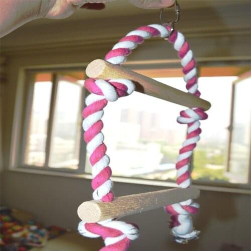 1PC Parrot Toys Parrot Climbing Net Hanging Ladder Bridge Macaw Cage Chew Decoration Bird Toys Pet Supplies