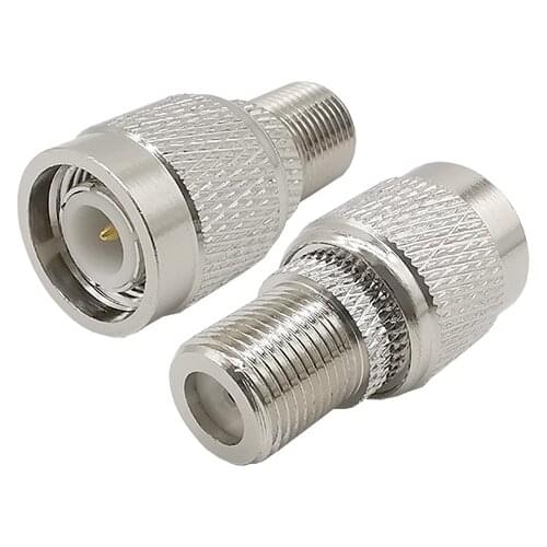 1Pcs F Female Jack to TNC Male Plug RF Coaxial Connector F Type to TNC Adapter for Antennas Wireless LAN Devices Wi-Fi Radios