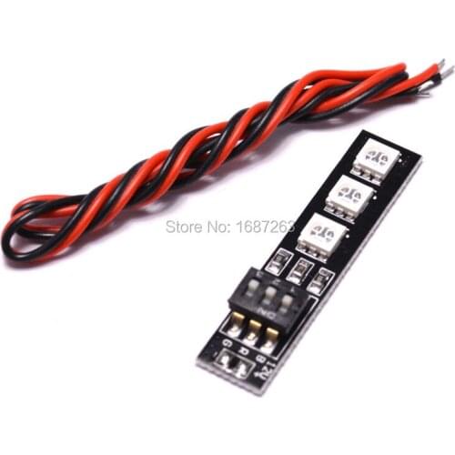 4PCS RGB 5050 LED Lights Board 7 Color 12V with DIP Switch for QAV250 FPV250 Quadcopter