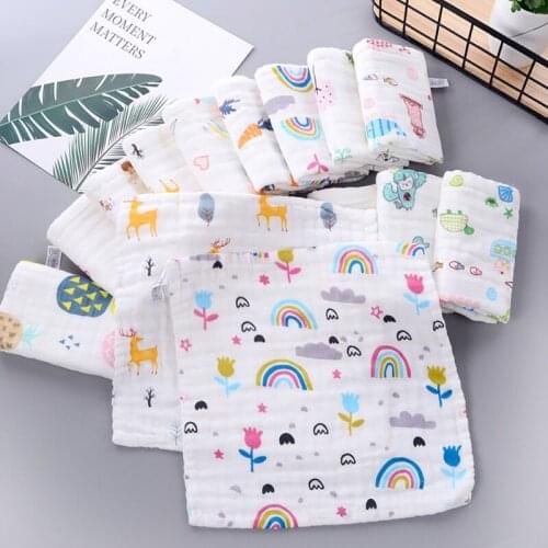 6 Pcs/Set Baby Infants Feeding Bibs Absorbent Soft Muslin Gauze Burp Saliva Towel Handkerchief Toddler Scarf Wash Cloth 69HE