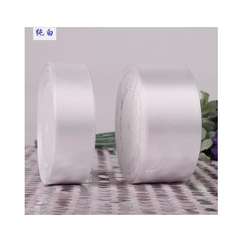 Hot Sale White Retail 25 Yards 40mm 4cm Width Satin Ribbon Bow Wedding Party Craft Decoration Gift Christmas Ribbons Wholesale