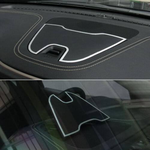 BBQ@FUKA Silver Alloy Car Console Dashboard Panel Frame Decor Trim Styling Sticker Fit for Jeep Cherokee 14-16