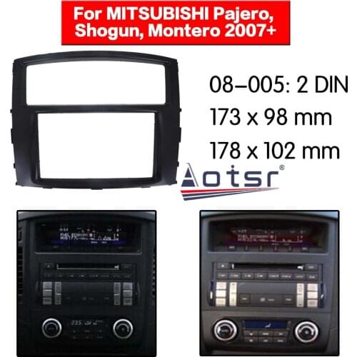 Car Radio frame Audio Fascia For MITSUBISHI Pajero, Shogun, Montero 2007+ Car Stereo Radio Fascia Panel Installation Adapter