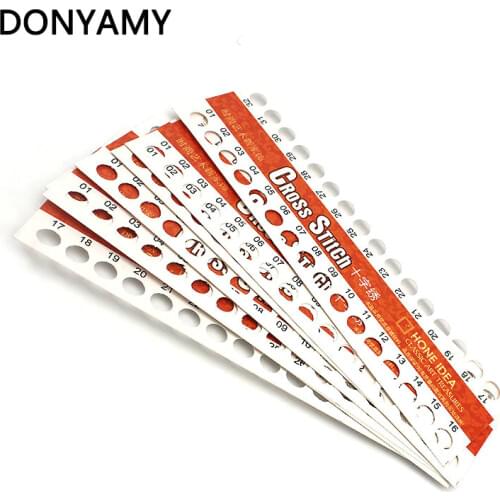 DONYAMY 10 pcs 01~32 Holes Thread Pad Paper Floss Organizer Plate Sheet For Cross X Stitching Sewing DIY Tool