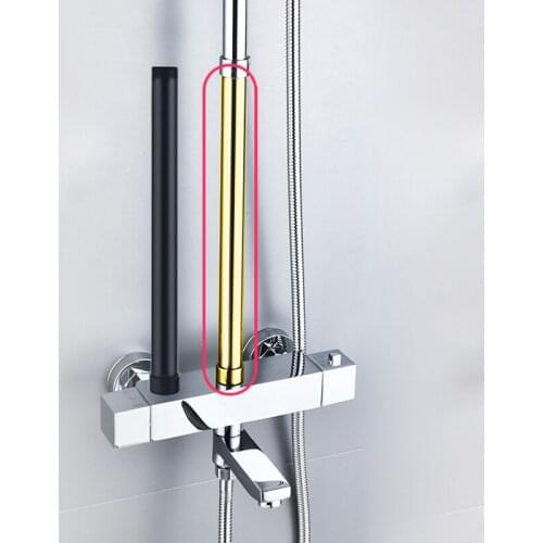 Black Brass Shower Faucet Extension Pipe 20cm 30CM G3/4" Extension Tube Bar,Gold Heighten bar lengthen pipe bathroom accessorie