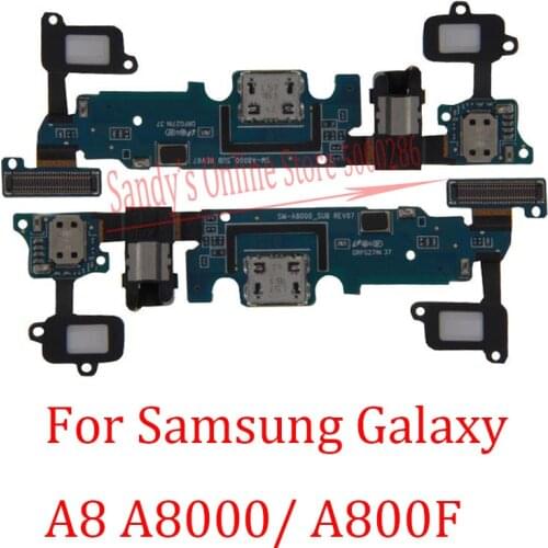 For Samsung Galaxy A8 A8000 SM-A8000 Repair Replacement Parts USB Charging Port Connector Board Dock Flex Cable