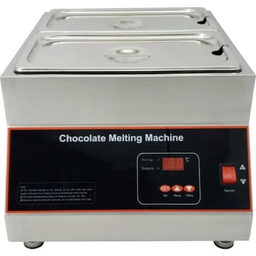 Two Tanks Digital Display Air Heating Chocolate Melting Machine Chocolate Warmer Melter Chocolate Furnace Melt Cheese Warm Milk