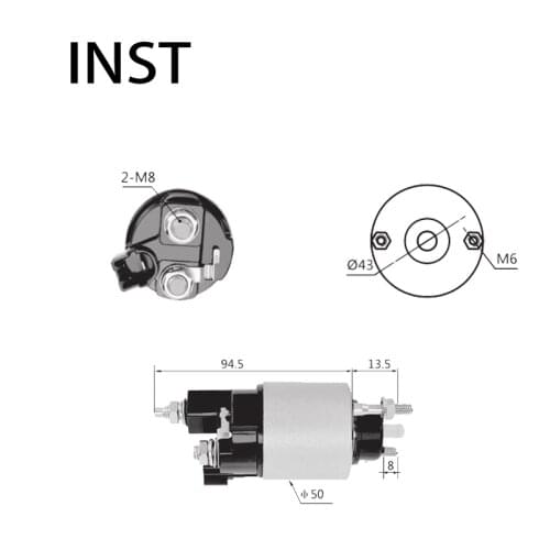 ELECTROMAGNETIC SWTICH SOLENOID FOR 12V 1.0KW 28150-16160 28150-75150 153400-1520 ND 253400-0181 ND 1686 281500L180 281500Y170