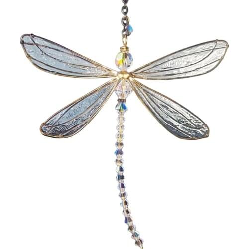 Crystal Rainbow Suncatcher Dragonfly Window Hanging Ornament Handmade Garden Wedding Christmas Home Decor