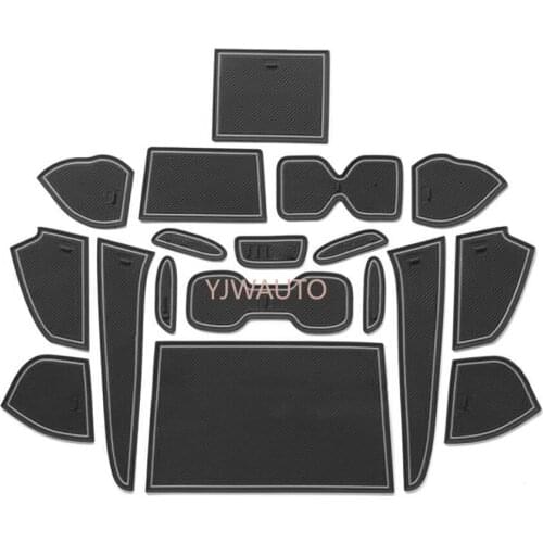 Door Slot Mat for Nissan TIIDA 2021 Gate Groove Cushion Car Door Rubber Cup Holder Mats Anti-slip Carpets Position