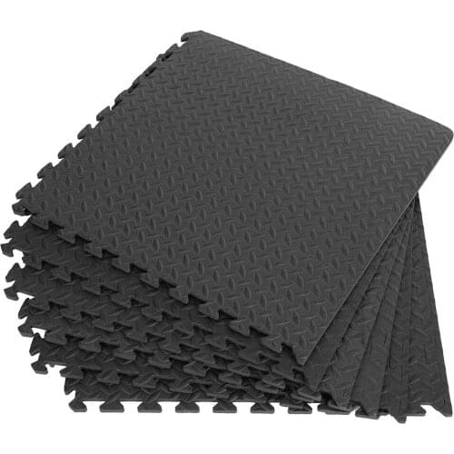 12PCS 30*30cm EVA Leaf Grain Floor Mats Gym Floor Mat Splicing Mats Patchwork Rugs Thicken Shock For Gym Fitness Room Workouts