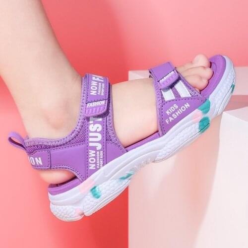 Summer Girls Sandals New Korean Version Baby Soft Bottom Wear-resistant Sandals Girls Casual Children Antiskid Beach Shoes