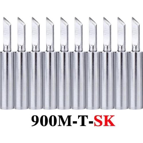10pcs/set 900M-T-SK Soldering Iron Tip Lead-free Solder Iron Head Tips for Hakko 936 Solder Rework Repair Tools