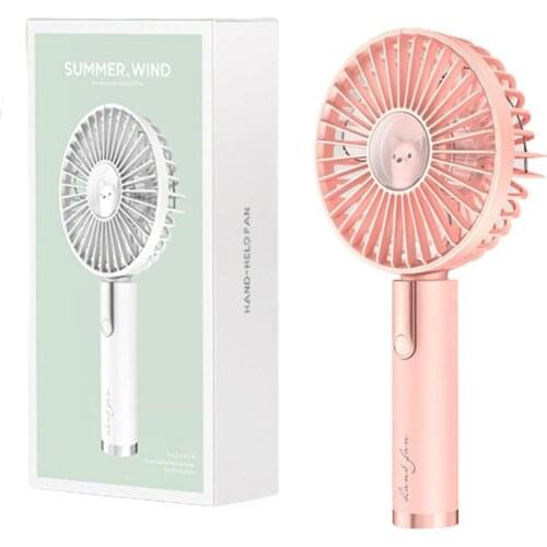 Summer Portable Mini Fan 3 Speed Adjustable Fans USB Rechargeable Desk Handheld Air Conditioner Cooler