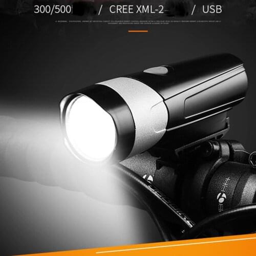 SAHOO Bicycle LED Lights USB Charge 2000mAH Battery Handlebar Waterproof Beads CREE XML-2 Front Headlamp Cycling MTB Bike Light