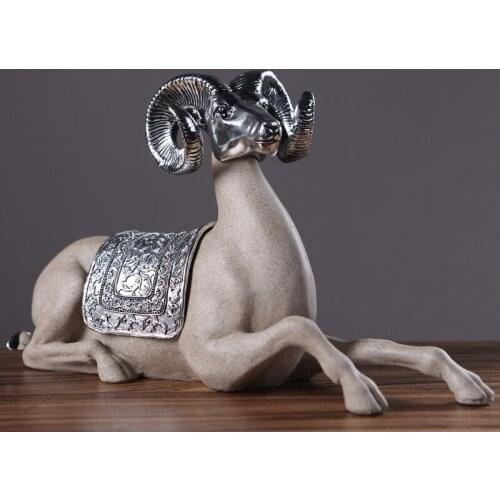 Nordic style rising antelope decoration The living room decoration Home Furnishing Tibetan antelope animal creative resin handic