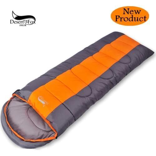 Desert&Fox Free Shipping Outdoor Adult Envelope Sleeping Bag Waterproof Keep Warm 4 Seasons Camping Travel Sleeping Bag Lazy Bag