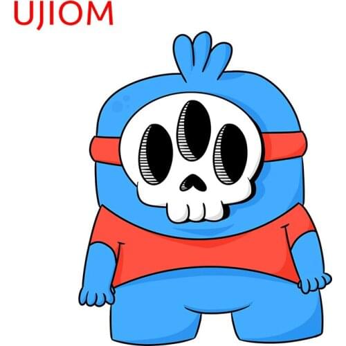 UJIOM WallStickers Red and Blue Cute Little Monster Wallpaper Decoration Waterproof Sticker Accessorie Room Home Decor Art Decal