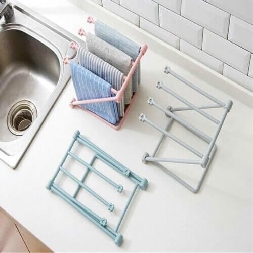 High quality Storage Holder New Foldable Vertical Rag Mug Rack Holder Cup Storage Stand Kitchen Organizer