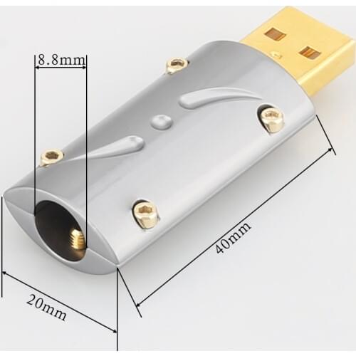 High Quality Viborg HI-END 24K Gold Plated USB2.0 Plug USB A, USB B Connector DIY Hi Fi USB Cable